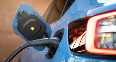 Electric Vehicle Plugged in