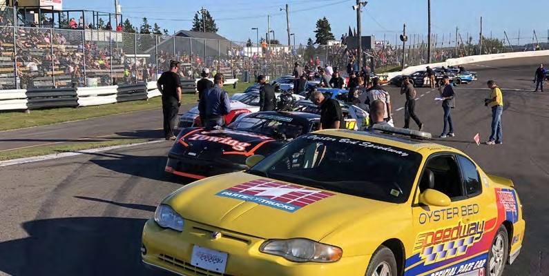 Cars Racing at Oyster Beds Speedway