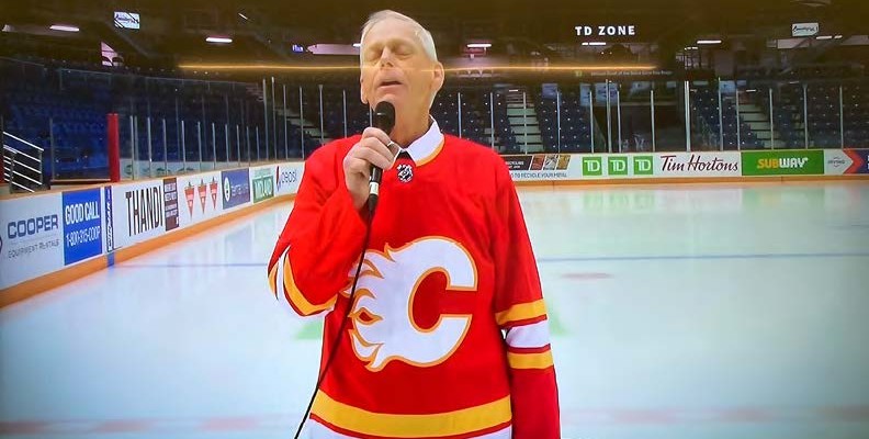 Danny Joyce at a Calgary Flames game