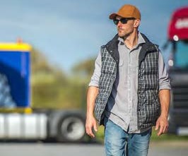 Trucker Walking