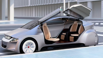Futuristic electric car