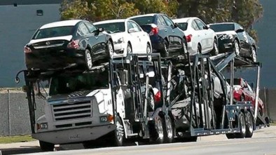 Cars being transported