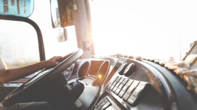 Inside truck dashboard