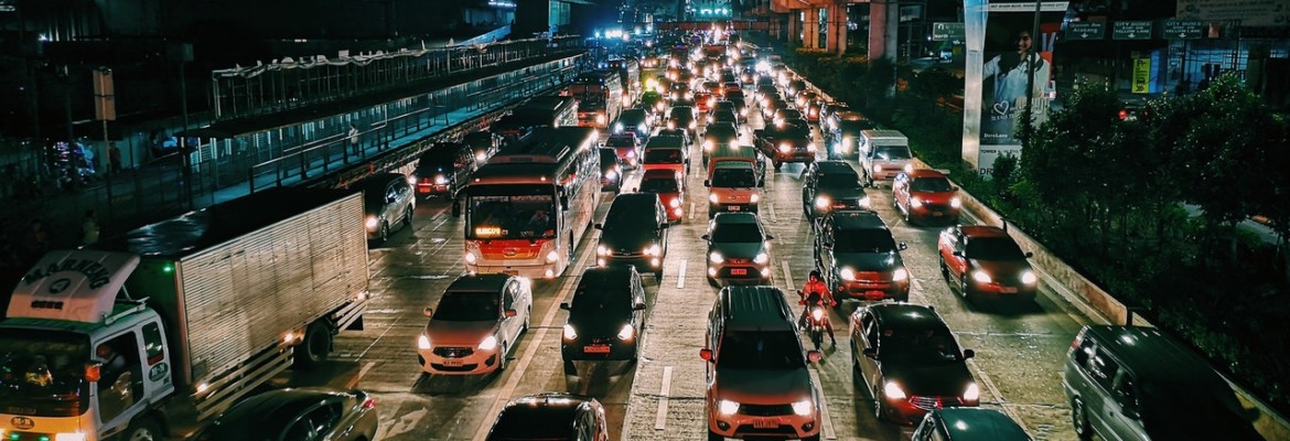 Trucks stuck in traffic